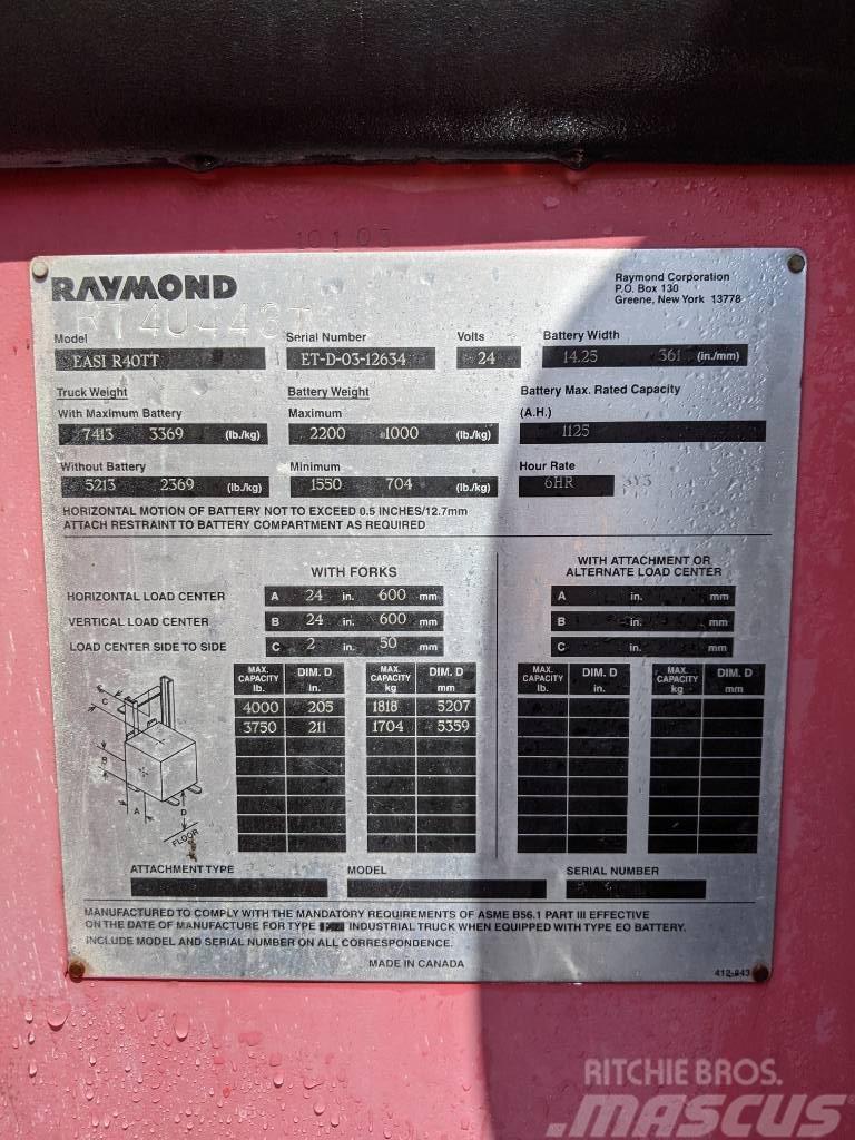 Raymond R40TT Carretillas de horquilla eléctrica