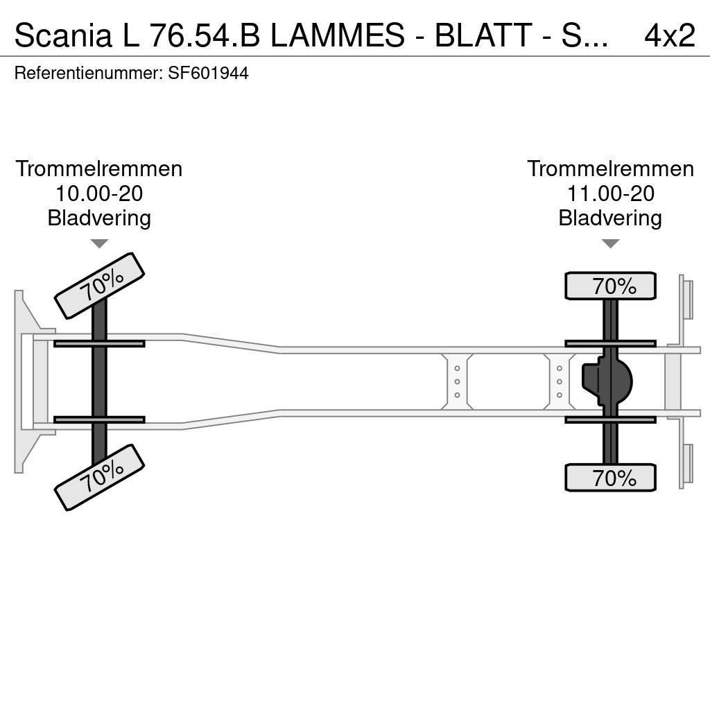 Scania L 76.54.B LAMMES - BLATT - SPRING Camiones plataforma