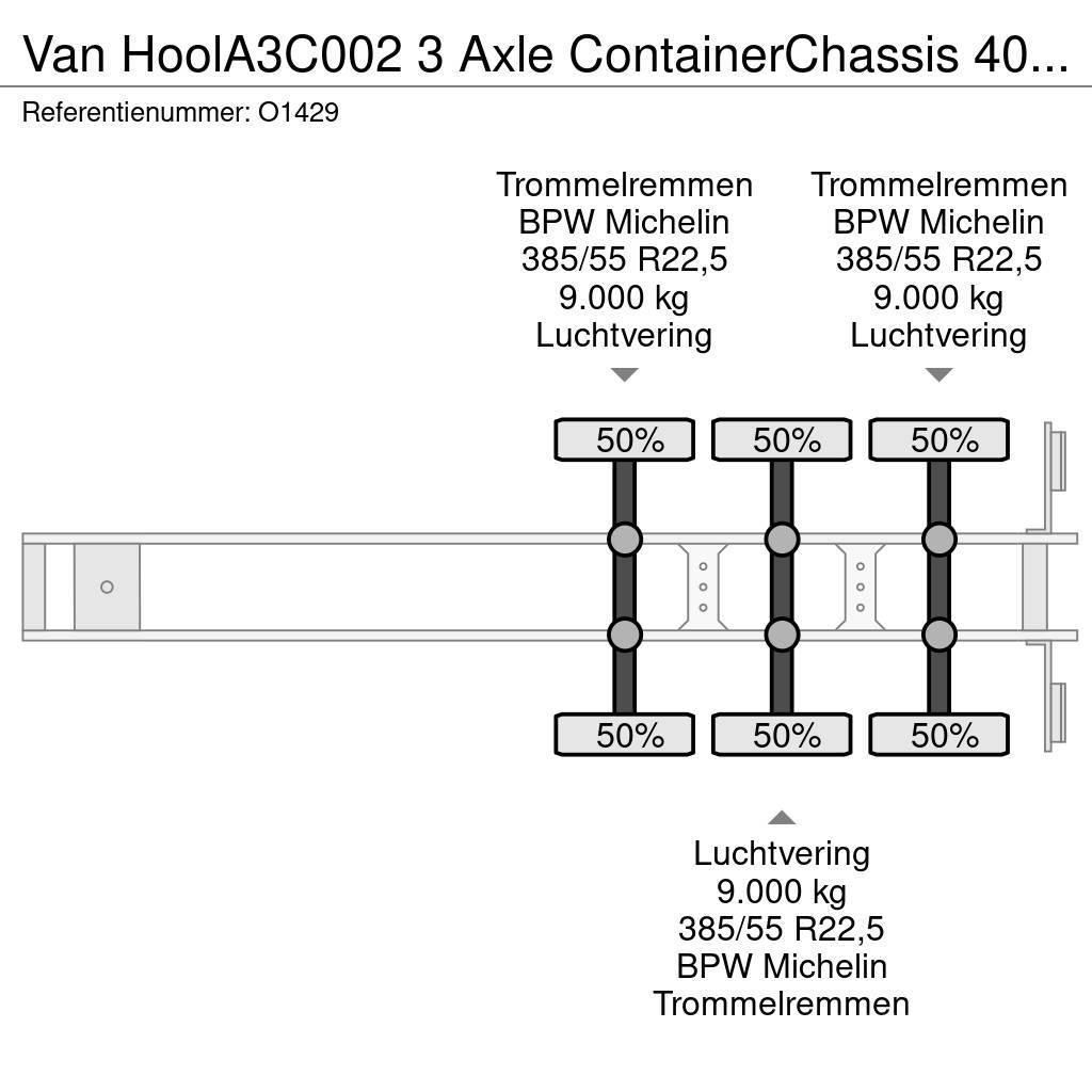 Van Hool A3C002 3 Axle ContainerChassis 40/45FT - Galvinise Semirremolques portacontenedores