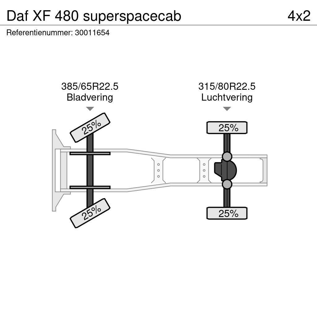 DAF XF 480 superspacecab Cabezas tractoras