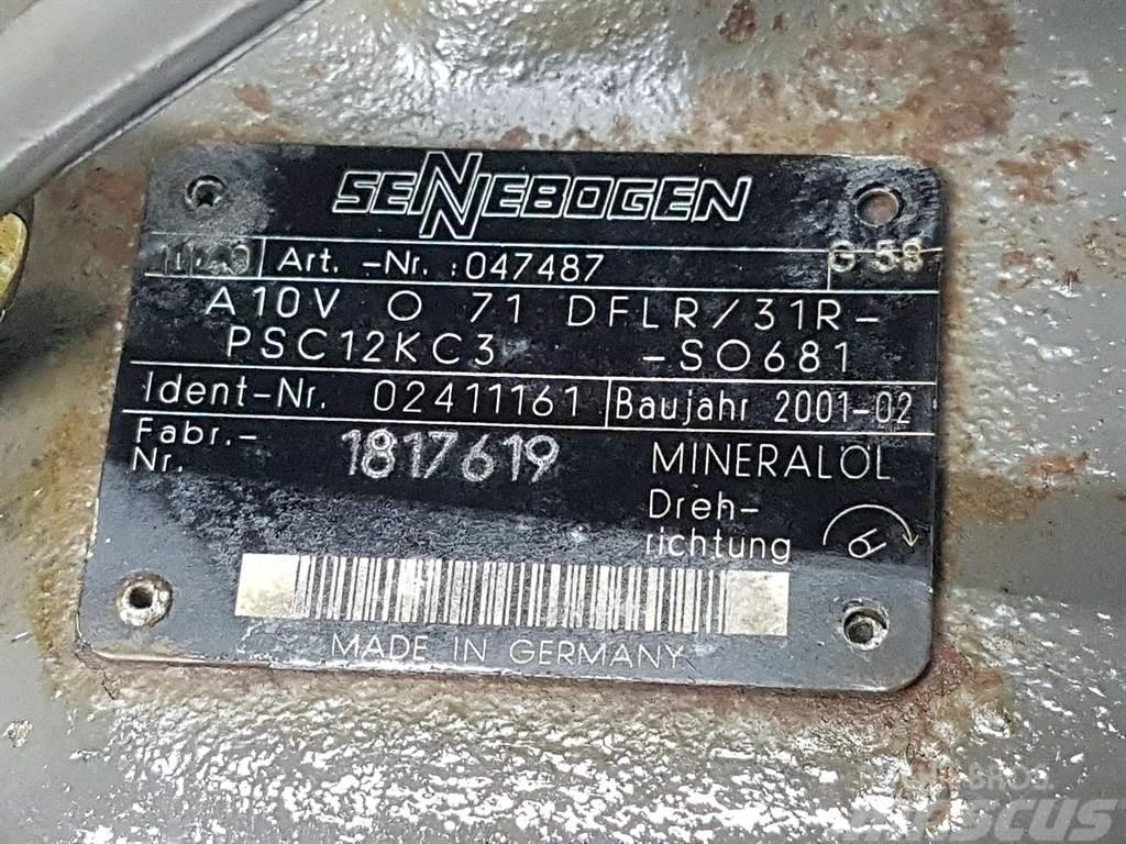 Sennebogen -Rexroth A10VO71DFLR/31R-Load sensing pump Hidráulicos