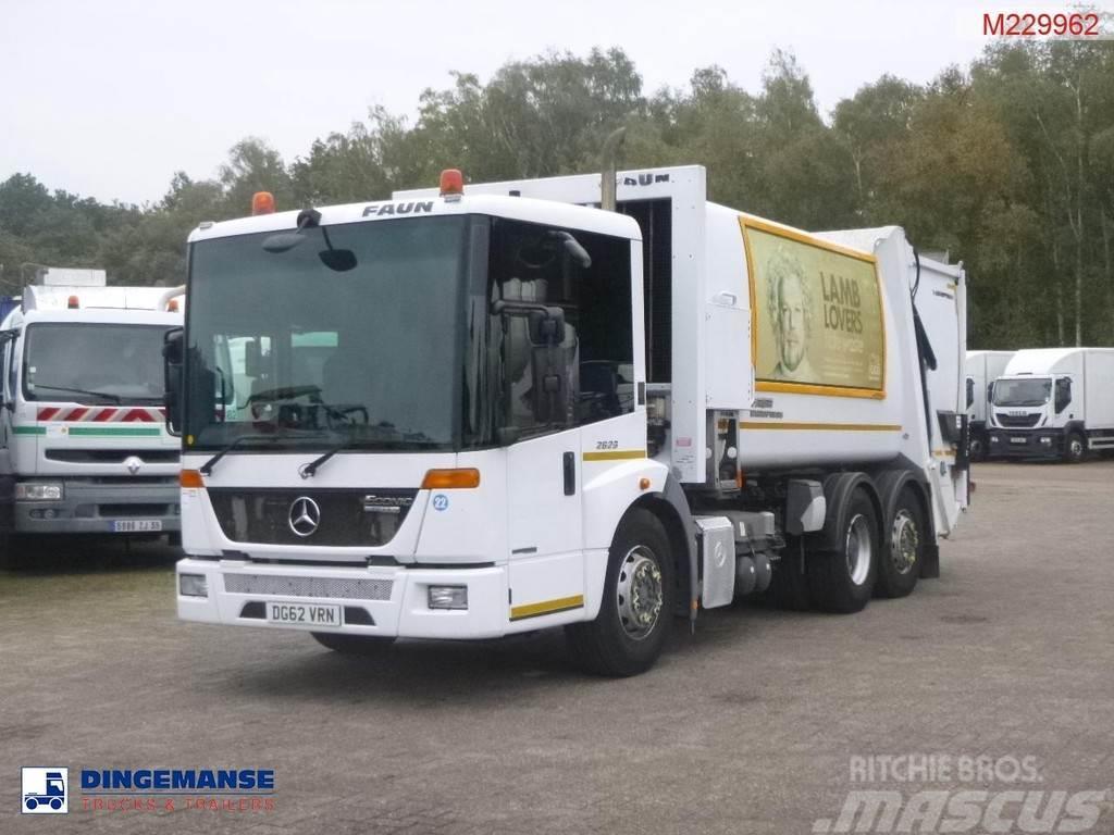 Mercedes-Benz Econic 2629 6x2 RHD Faun Variopress refuse truck Camiones de basura