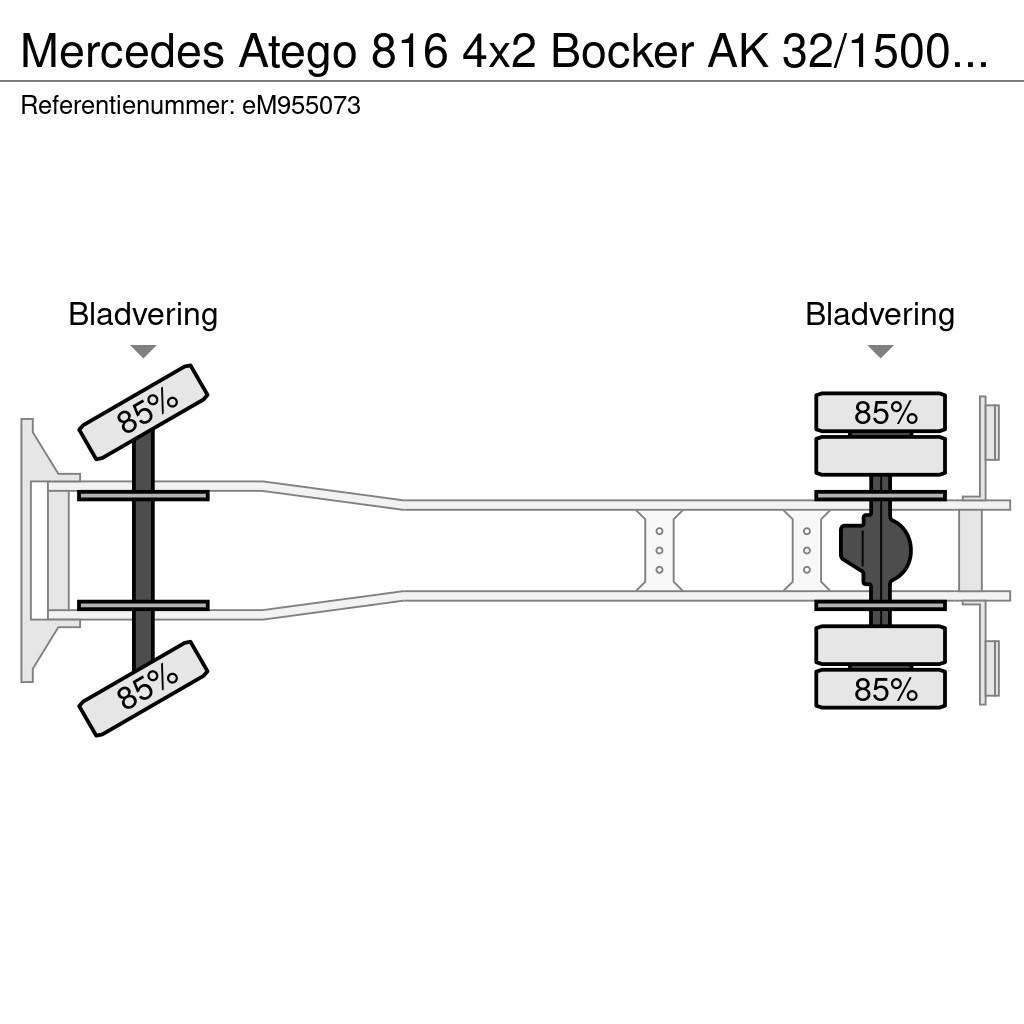Mercedes-Benz Atego 816 4x2 Bocker AK 32/1500 SPS crane Grúas todo terreno