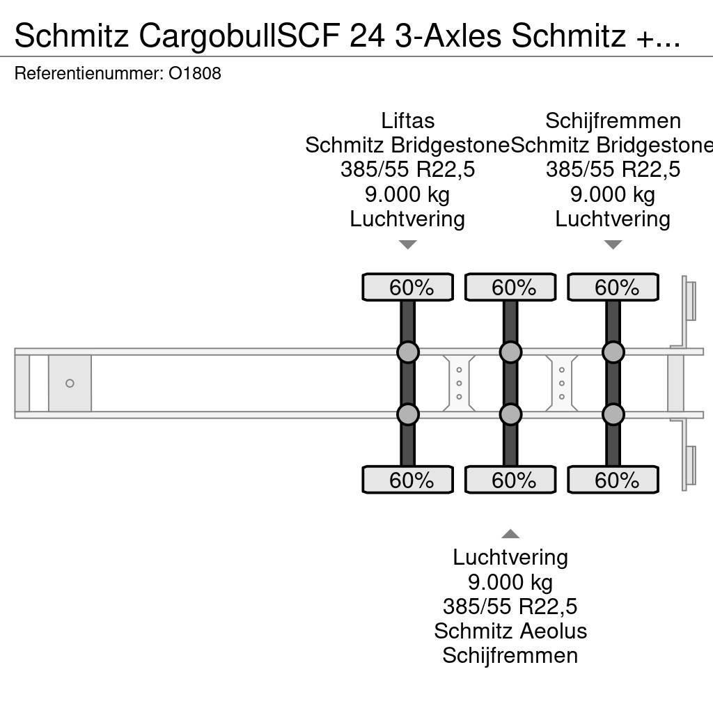 Schmitz Cargobull SCF 24 3-Axles Schmitz + GENSET - Lift-axle - Disc Semirremolques portacontenedores