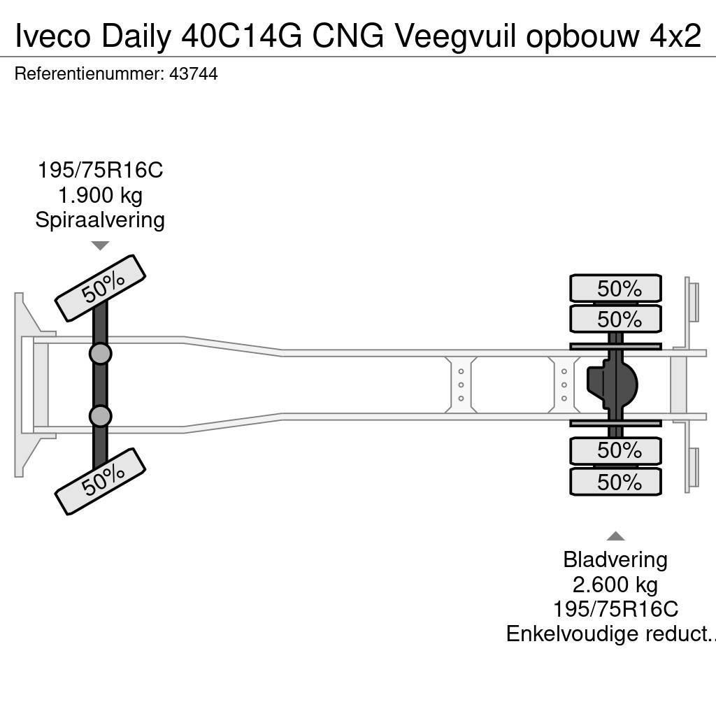 Iveco Daily 40C14G CNG Veegvuil opbouw Camiones de basura