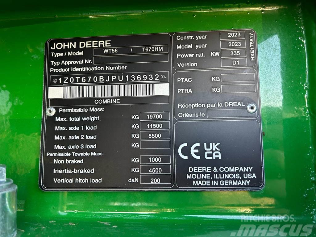 John Deere T670 HM Cosechadoras combinadas