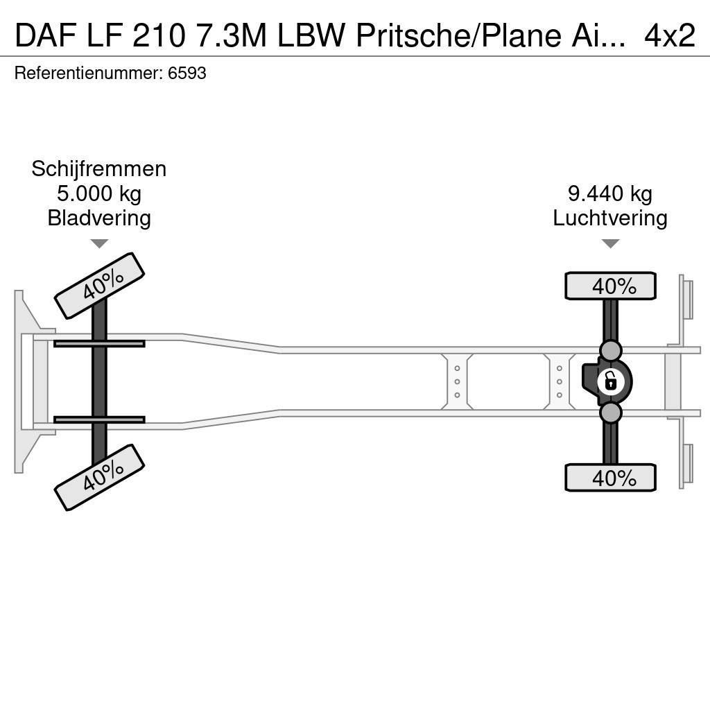 DAF LF 210 7.3M LBW Pritsche/Plane Airco ACC NL Truck Camión con caja abierta