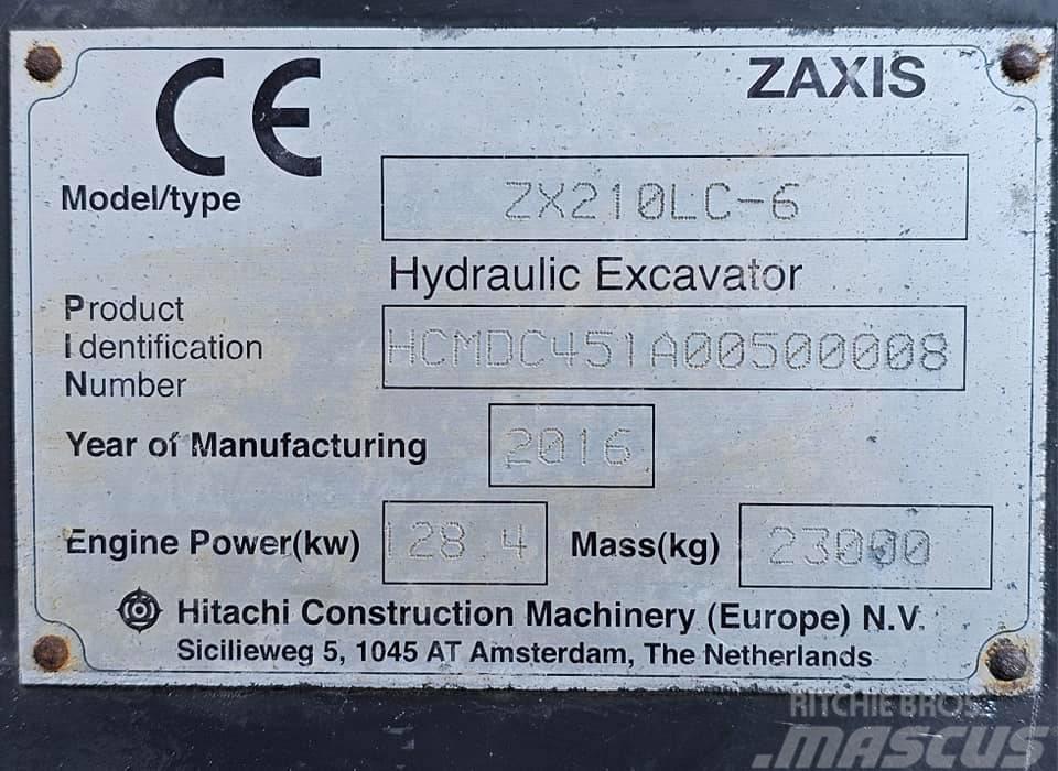 Hitachi ZX 210 LC-6 Excavadoras de cadenas