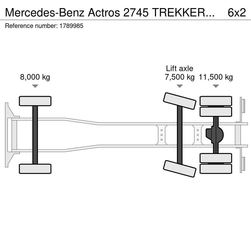 Mercedes-Benz Actros 2745 TREKKER MET AFZETSYSTEEM HYVA PORTAALA Camiones portacubetas