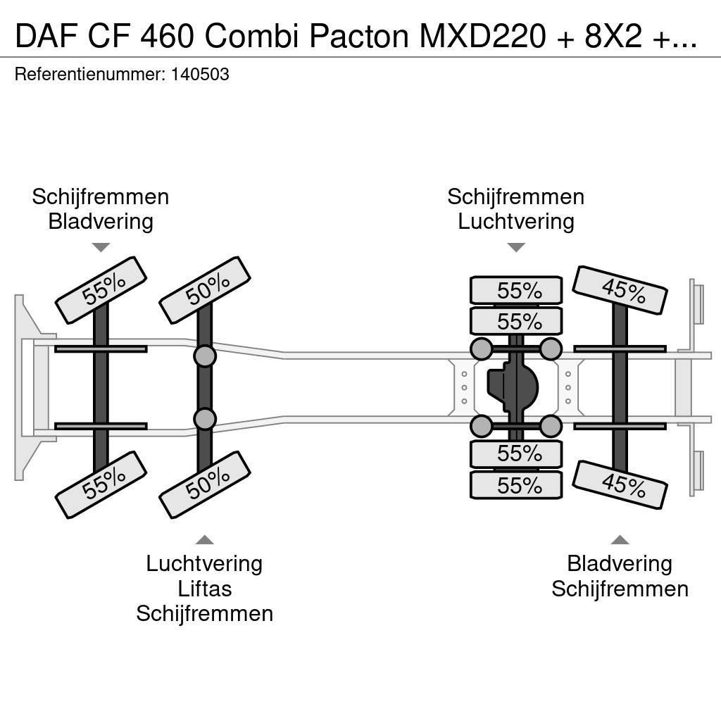 DAF CF 460 Combi Pacton MXD220 + 8X2 + Manual + Euro 6 Grúas todo terreno