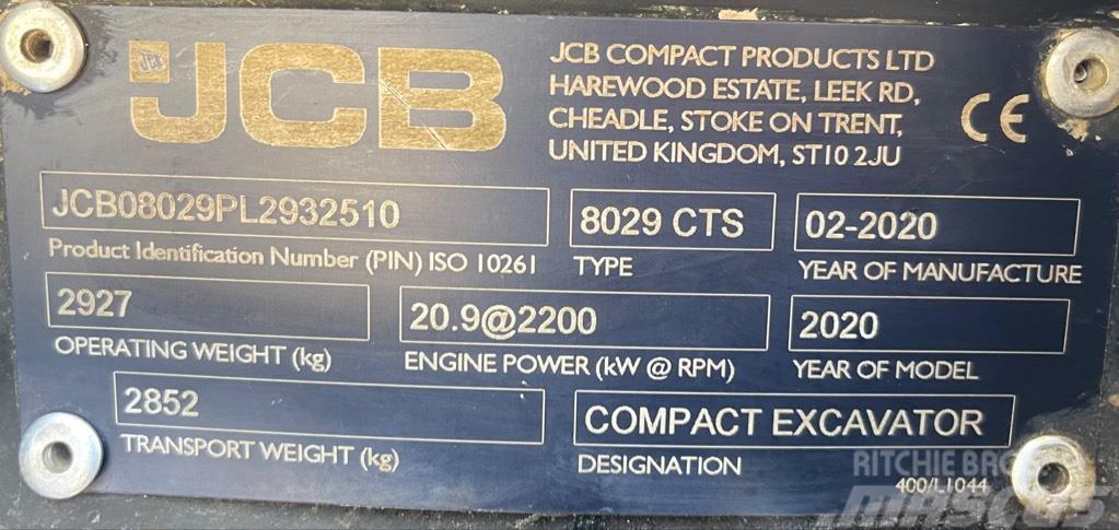 JCB 8029 CTS Mini excavadoras < 7t
