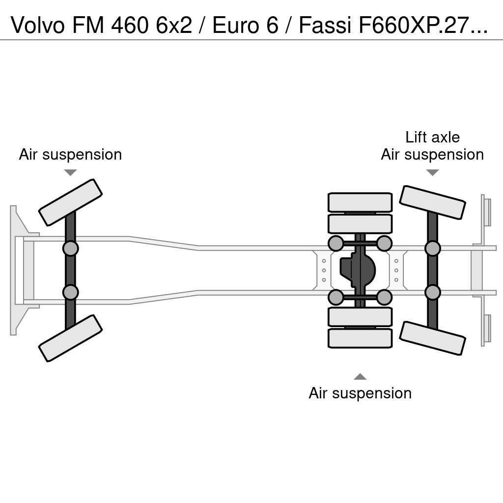 Volvo FM 460 6x2 / Euro 6 / Fassi F660XP.27 + Flyjib Grúas todo terreno