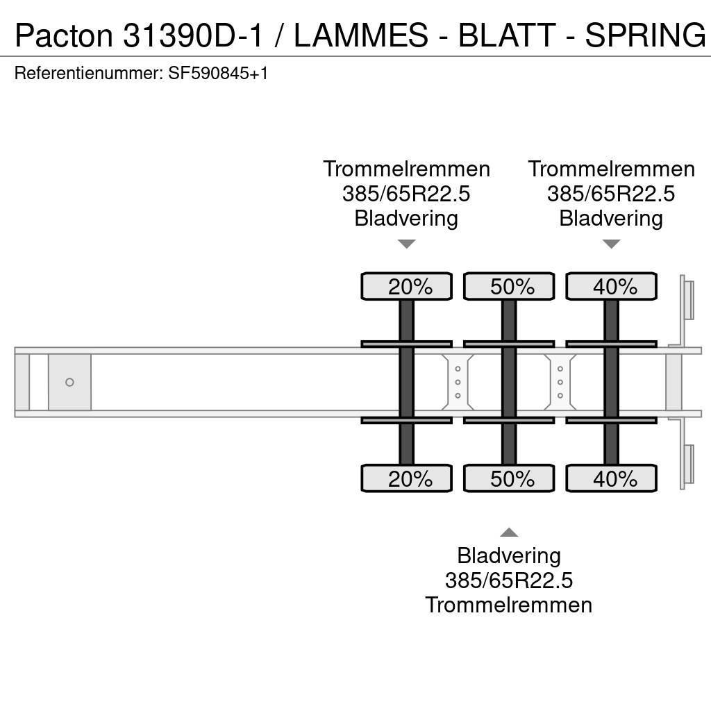 Pacton 31390D-1 / LAMMES - BLATT - SPRING Semirremolques de plataformas planas/laterales abatibles