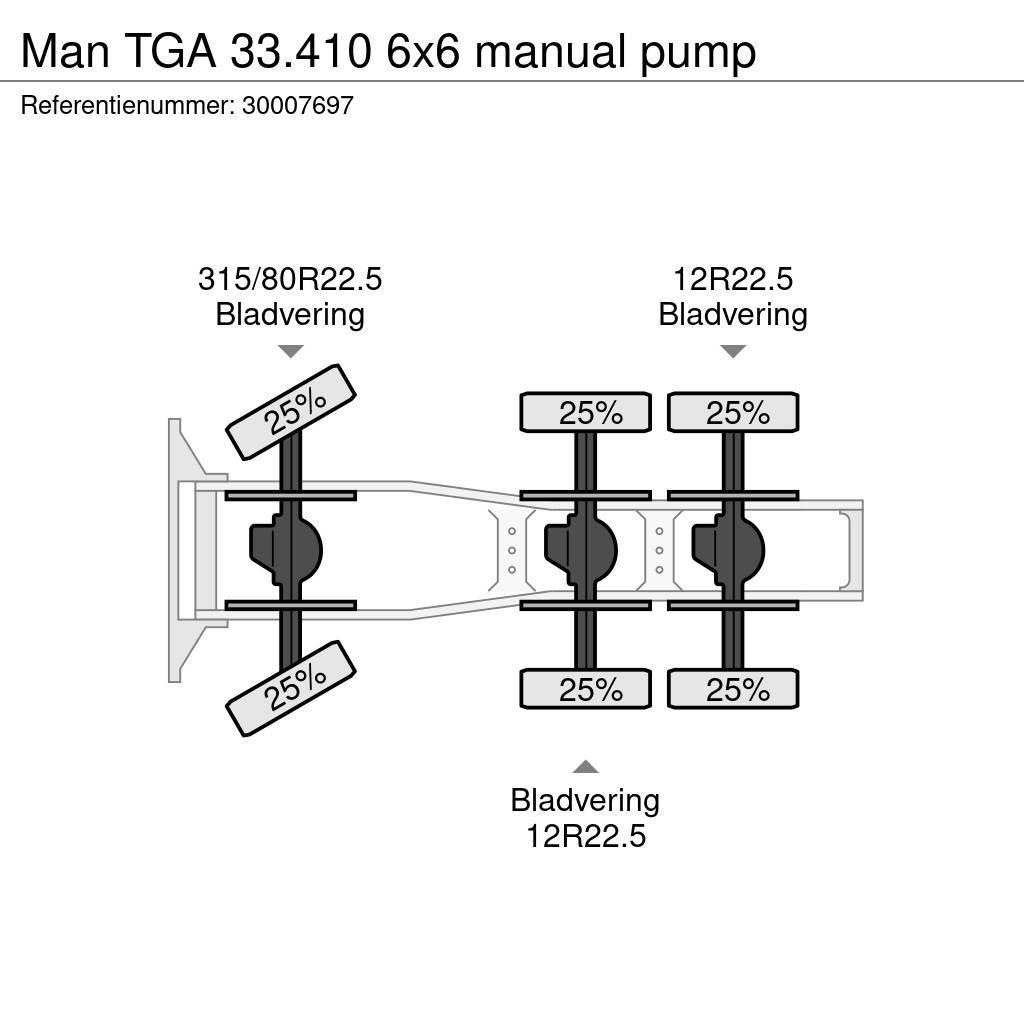 MAN TGA 33.410 6x6 manual pump Cabezas tractoras