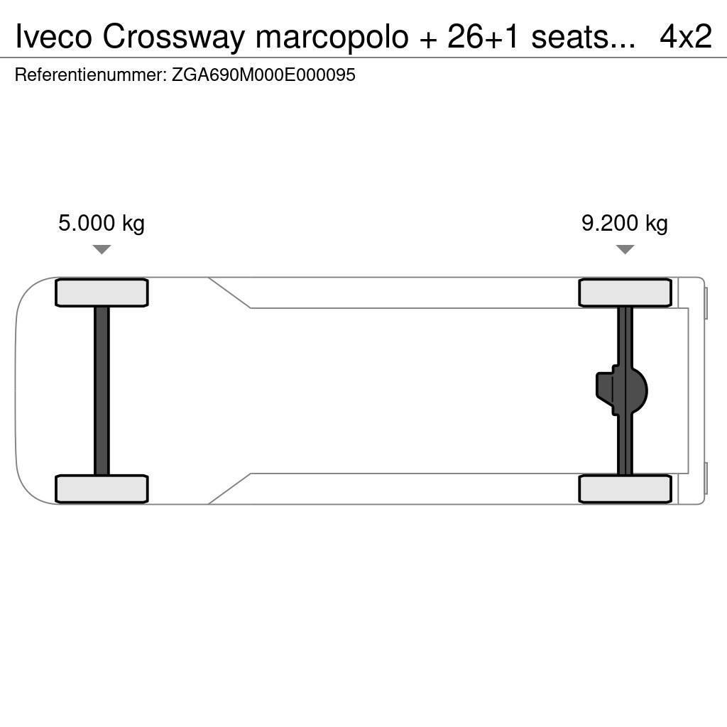 Iveco Crossway marcopolo + 26+1 seats TUV 10-24! FULL OP Autobuses turísticos