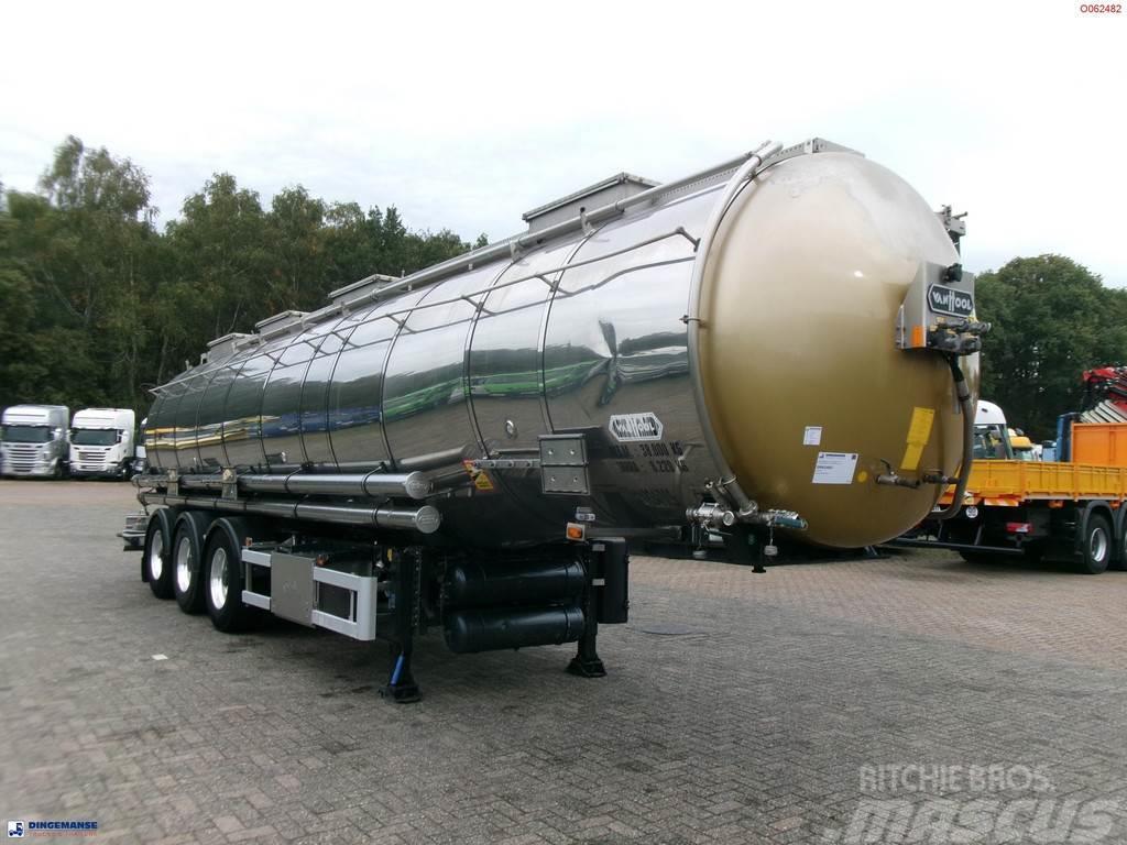Van Hool Chemical tank inox 33 m3 / 3 comp / ADR 30-03-2024 Semirremolques cisterna