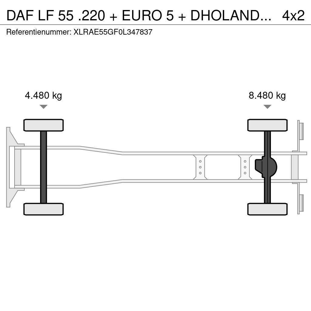 DAF LF 55 .220 + EURO 5 + DHOLANDIA LIFT 12T Camiones chasis