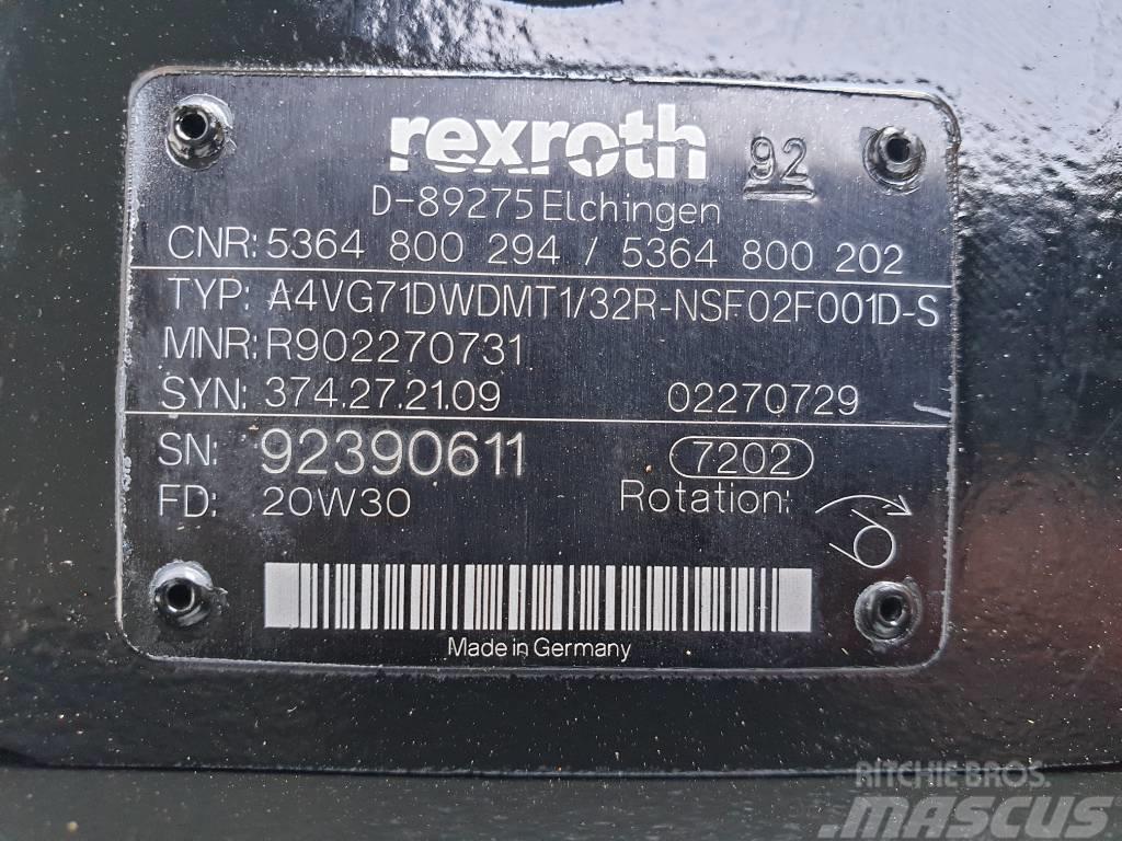 Rexroth Fuchs MHL360E Variable displ. pump 5364800202 Hidráulicos