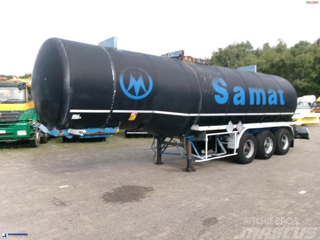 Fruehauf Bitumen tank inox 31 m3 / 1 comp + mixer & engine Semirremolques cisterna