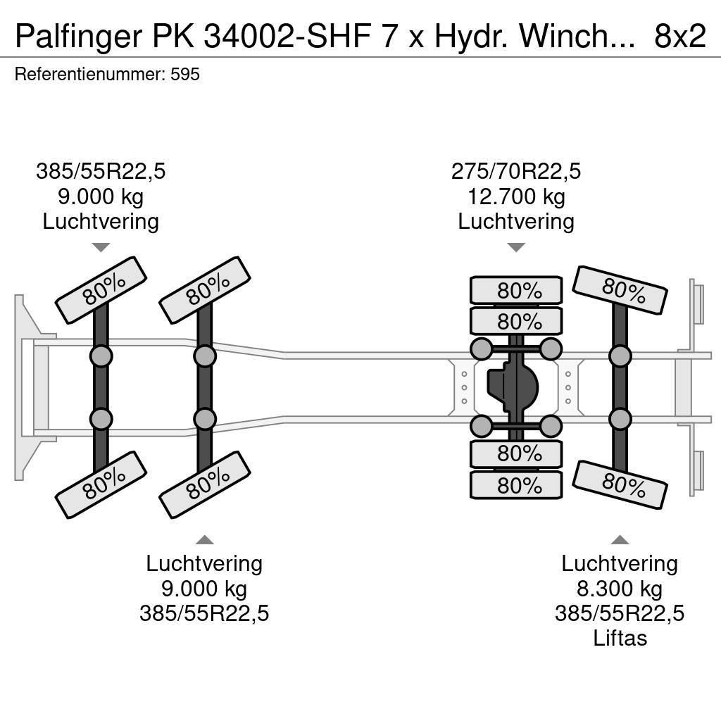 Palfinger PK 34002-SHF  7 x Hydr.  Winch  Scania R580 8x2  E Grúas todo terreno