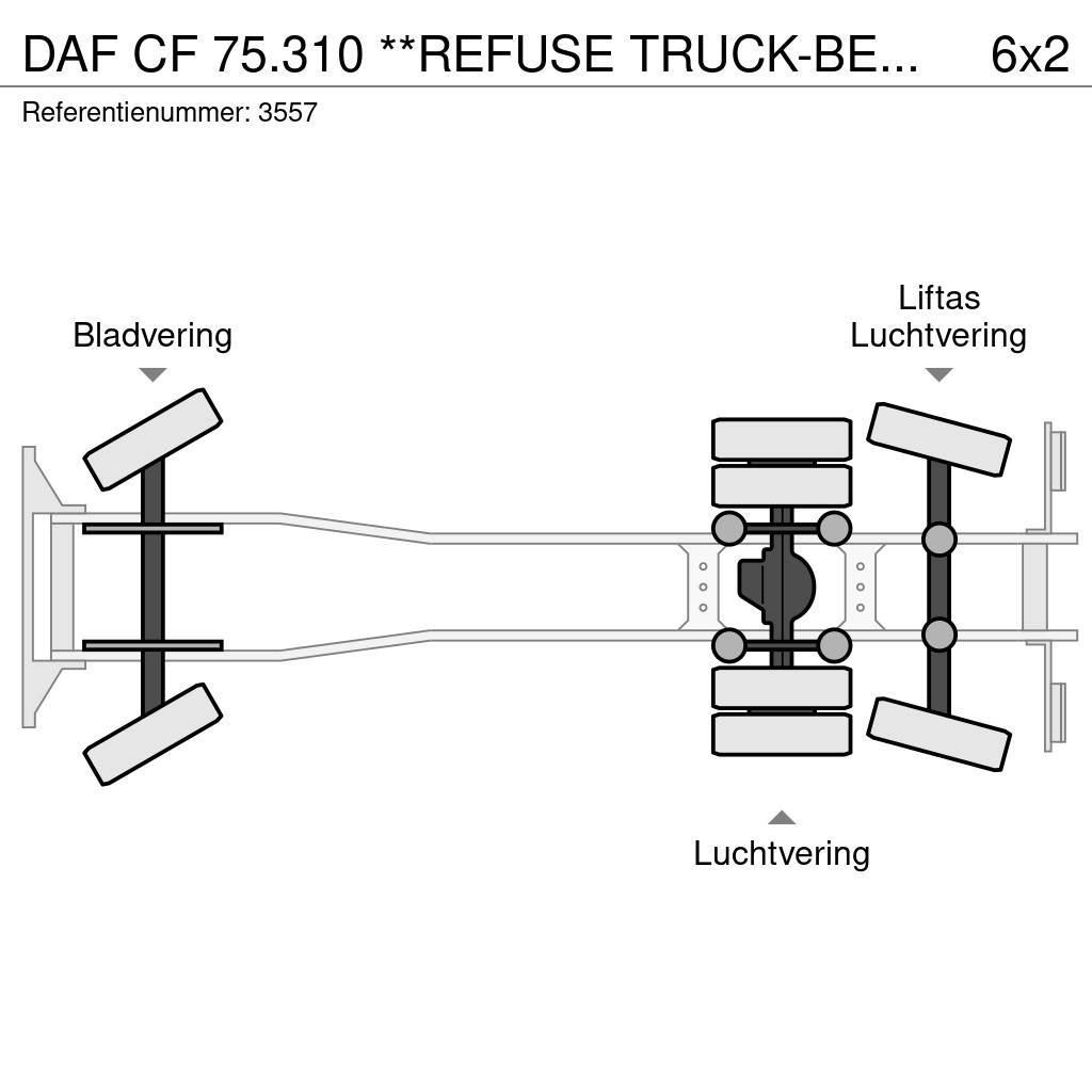 DAF CF 75.310 **REFUSE TRUCK-BENNE ORDURE-EURO 4** Camiones de basura