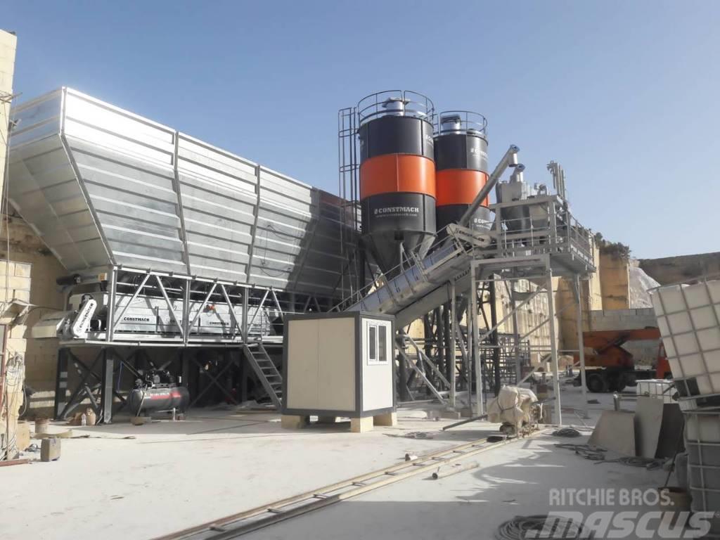 Constmach 100 M3/H Dry Type Concrete Batching Plant Plantas dosificadora de hormigón