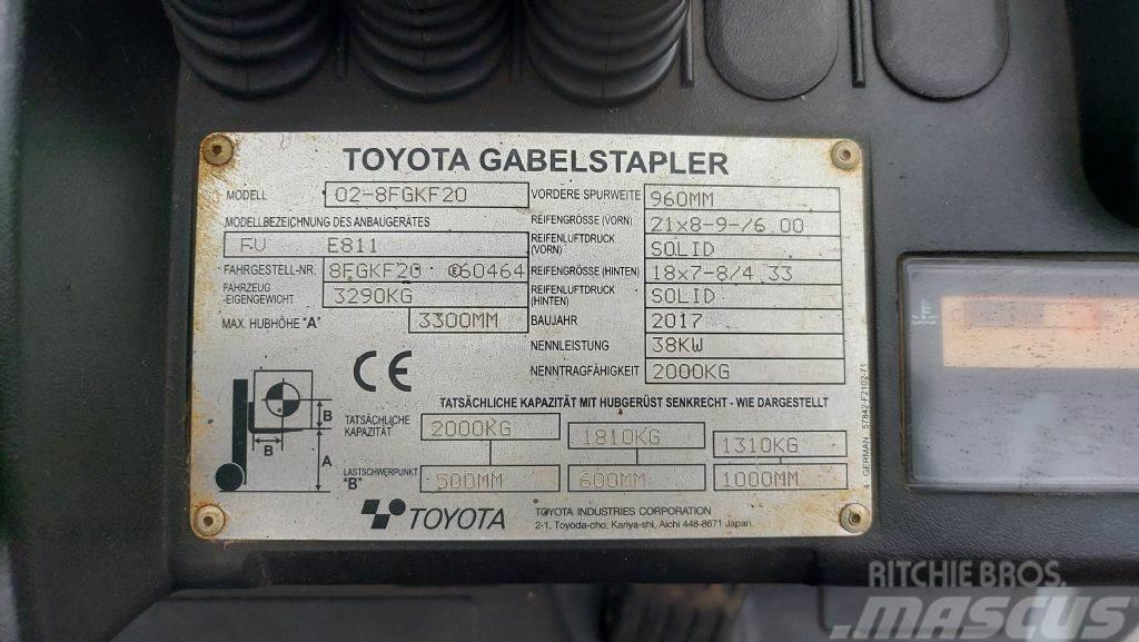 Toyota 8FGKF20 // SS // 1.404 Std. Carretillas LPG
