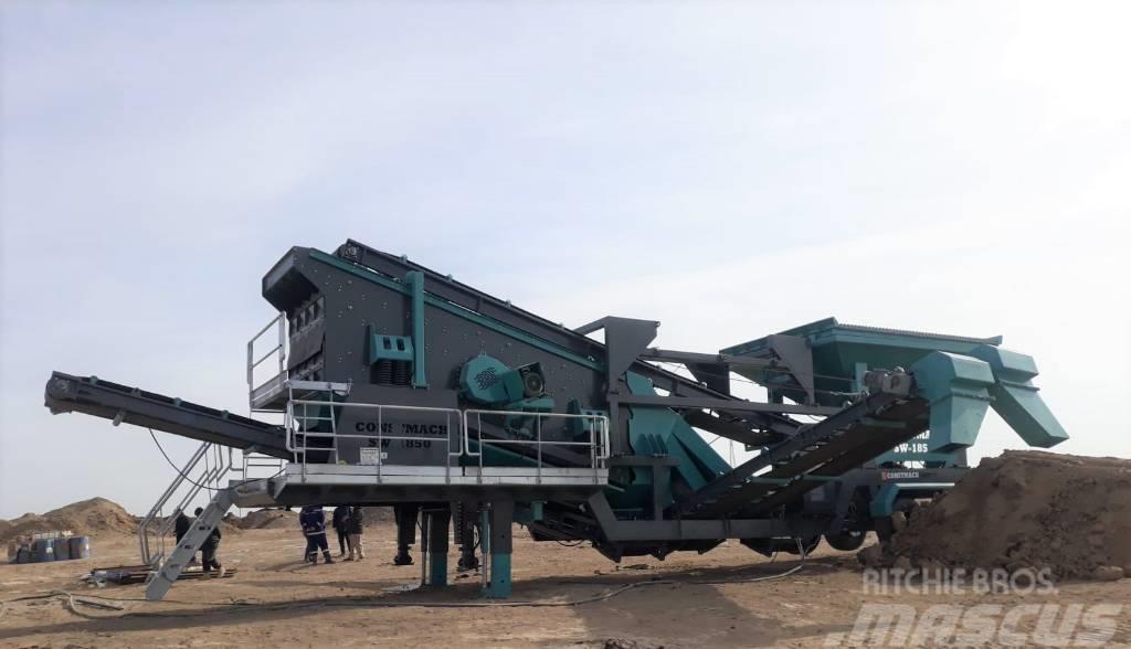 Constmach 60-200 TPH Mobile Screening Washing Plant Cribas