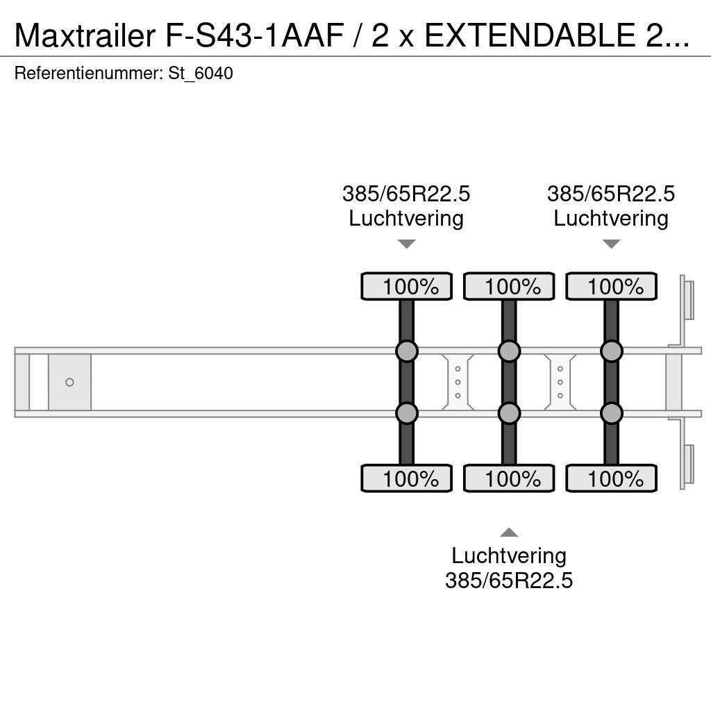 MAX Trailer F-S43-1AAF / 2 x EXTENDABLE 29.3 mtr / TE KOOP - T Otros semirremolques