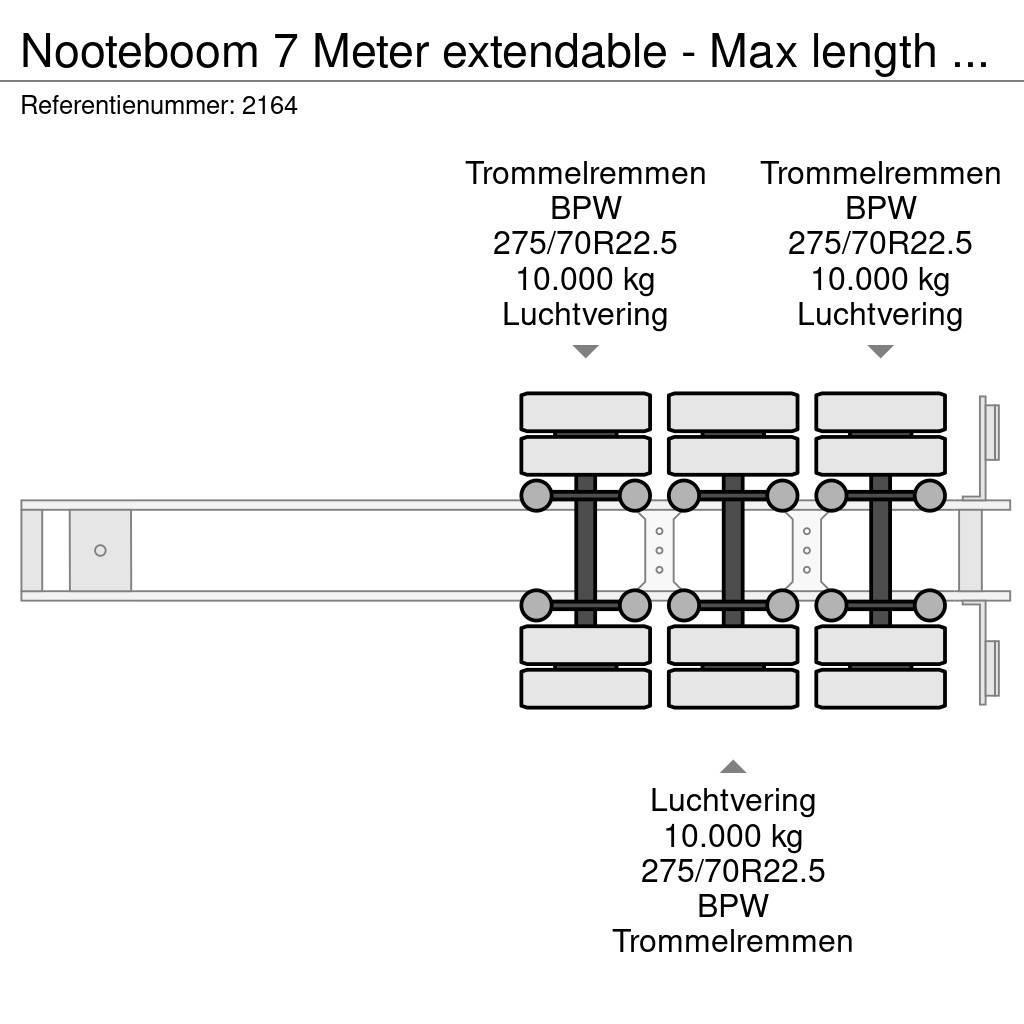 Nooteboom 7 Meter extendable - Max length 20 meter Semirremolques de plataformas planas/laterales abatibles