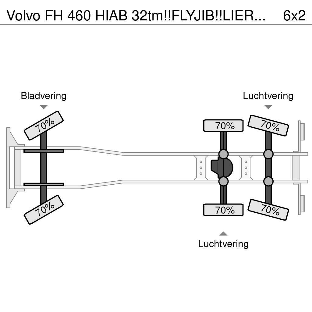 Volvo FH 460 HIAB 32tm!!FLYJIB!!LIER/WINSCH/WINDE!!EURO6 Grúas todo terreno