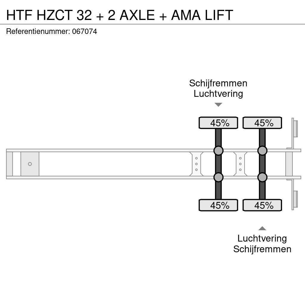 HTF HZCT 32 + 2 AXLE + AMA LIFT Semirremolques con carrocería de caja