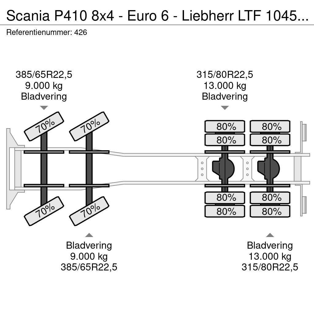 Scania P410 8x4 - Euro 6 - Liebherr LTF 1045-4.1 - Radio Grúas todo terreno