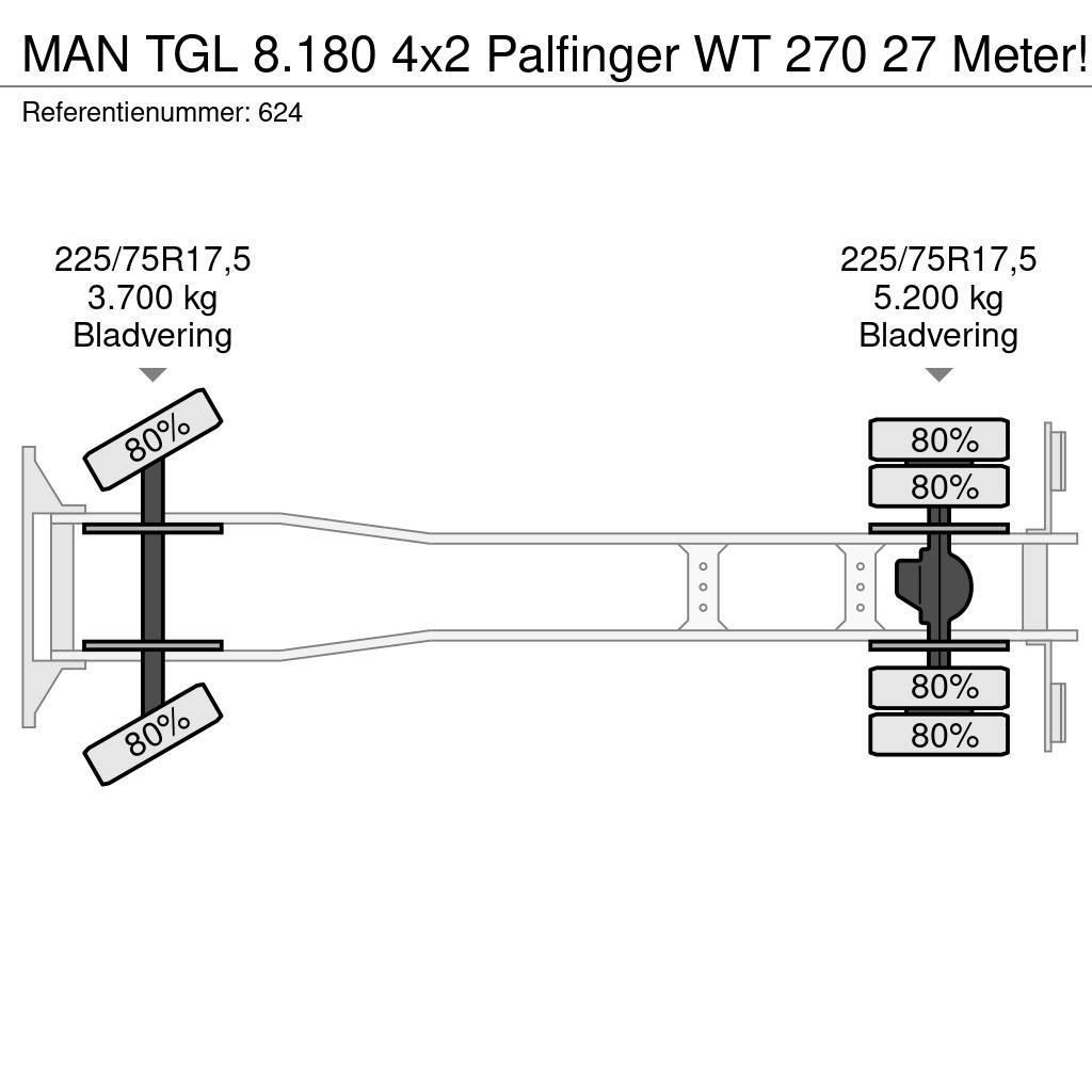 MAN TGL 8.180 4x2 Palfinger WT 270 27 Meter! Plataformas sobre camión