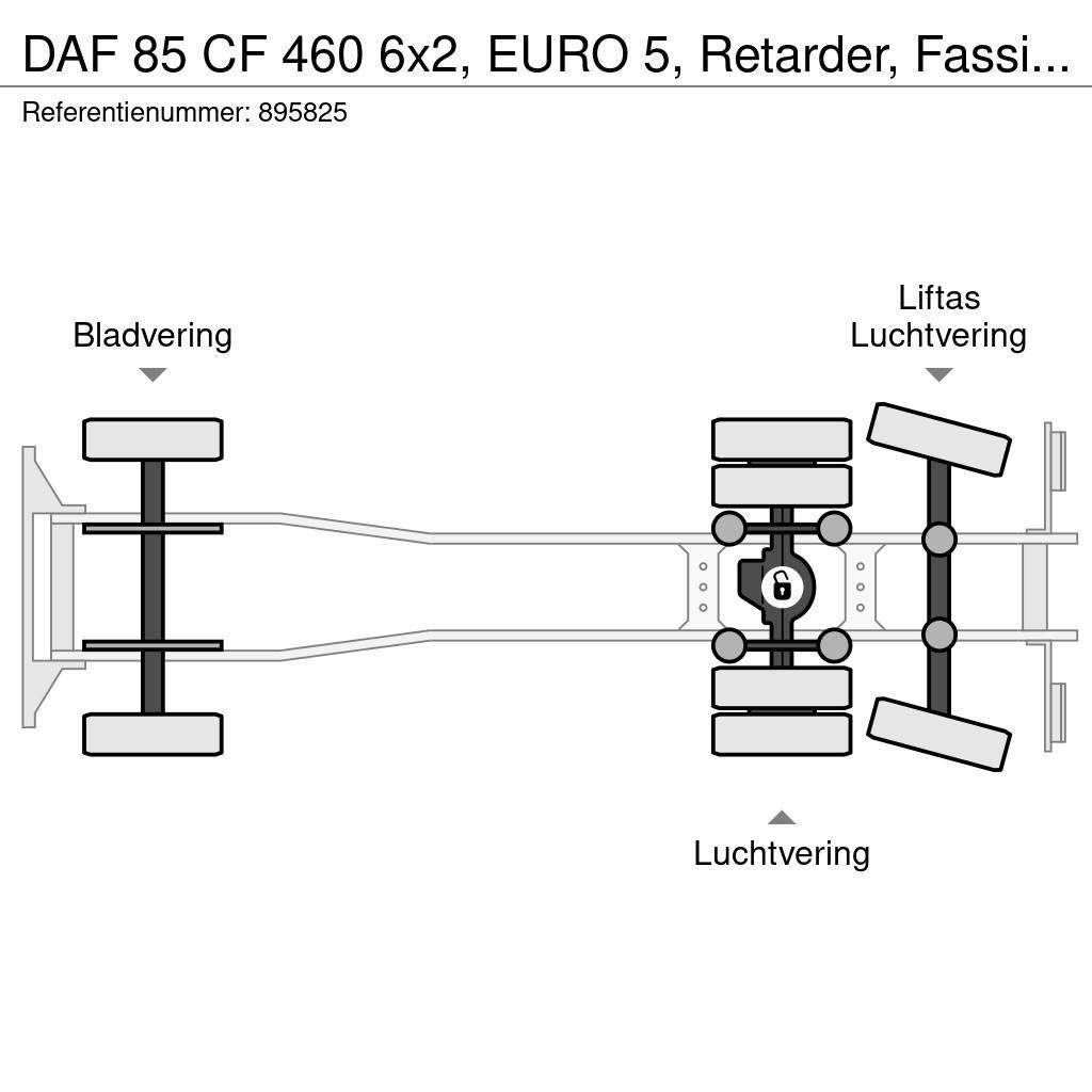DAF 85 CF 460 6x2, EURO 5, Retarder, Fassi, Remote, Ma Camiones plataforma