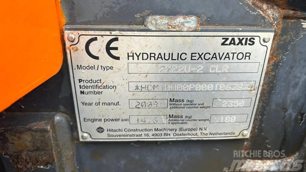 Hitachi ZX 22 U-2 CLR Mini excavadoras < 7t