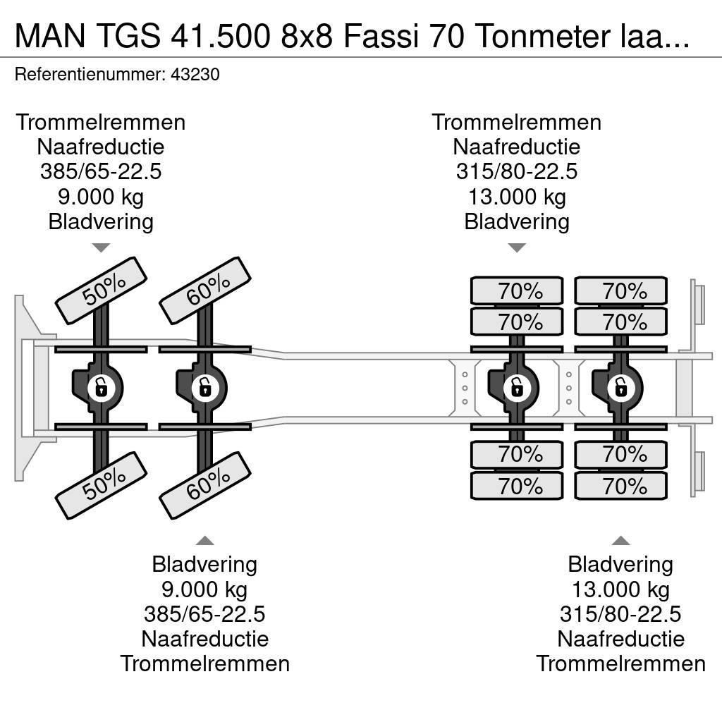 MAN TGS 41.500 8x8 Fassi 70 Tonmeter laadkraan + Fly-J Grúas todo terreno