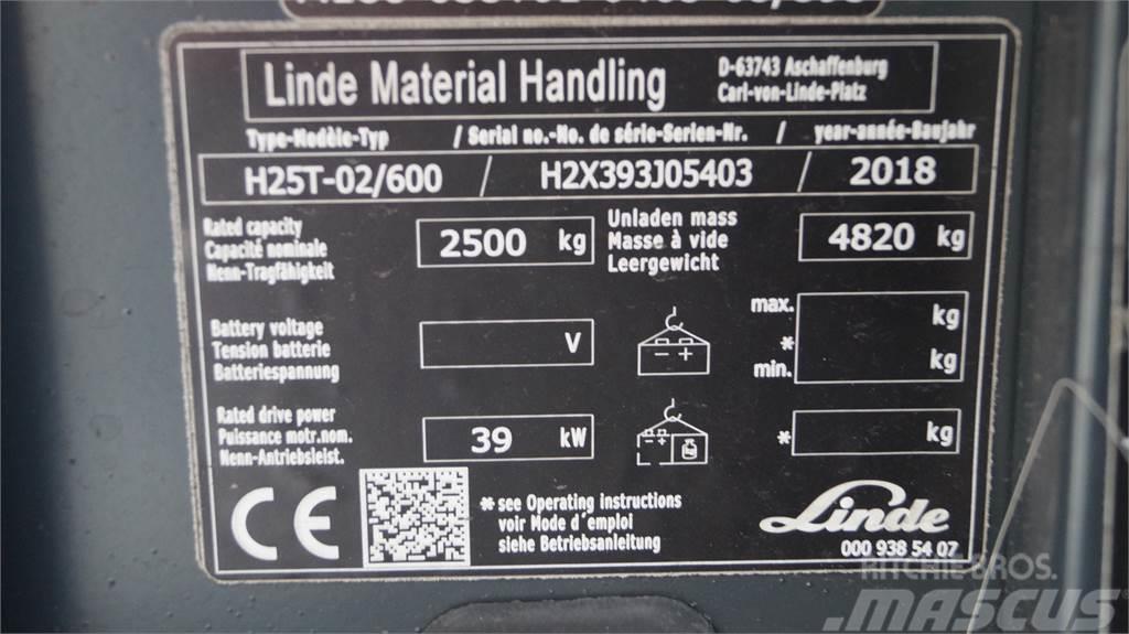 Linde H25T/600 Carretillas LPG