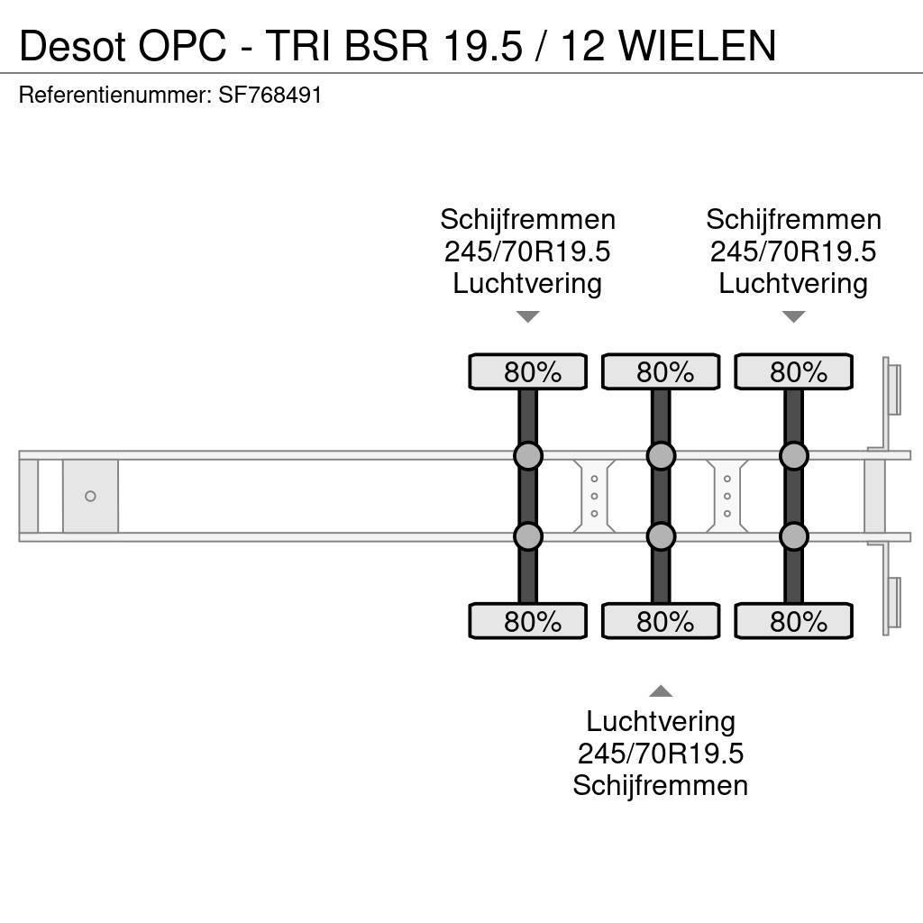 Desot OPC - TRI BSR 19.5 / 12 WIELEN Semirremolques con carrocería de caja