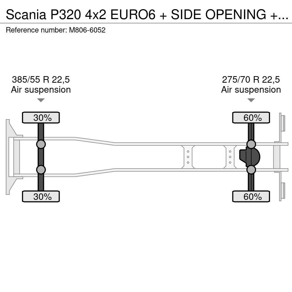 Scania P320 4x2 EURO6 + SIDE OPENING + LIFT Camiones caja cerrada