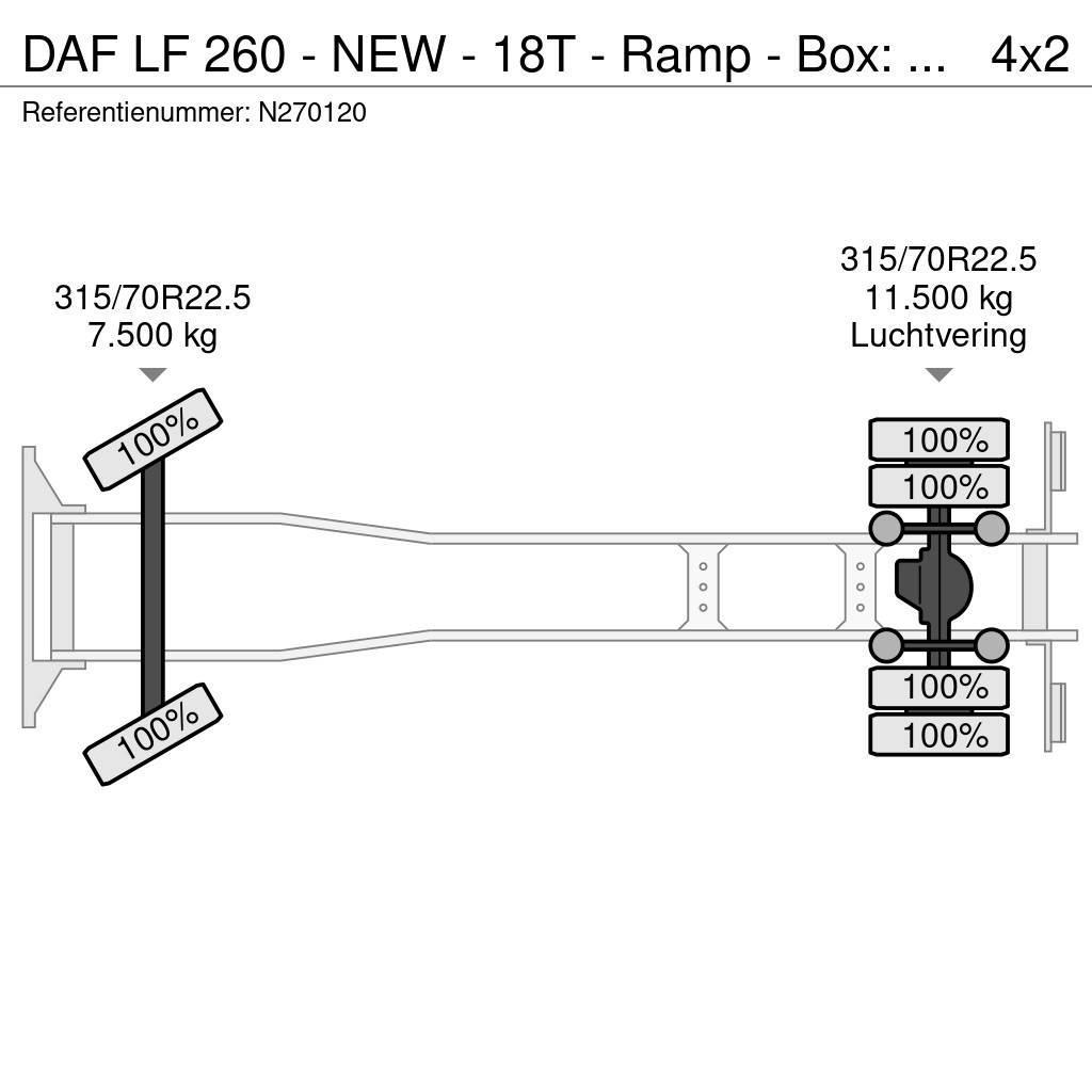 DAF LF 260 - NEW - 18T - Ramp - Box: 7.50 - 2.50 - Too Camiones portacoches