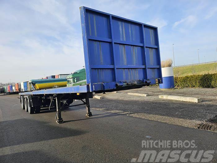Contar B1828 dls| heavy duty| flatbed trailer with contai Semirremolques de plataformas planas/laterales abatibles