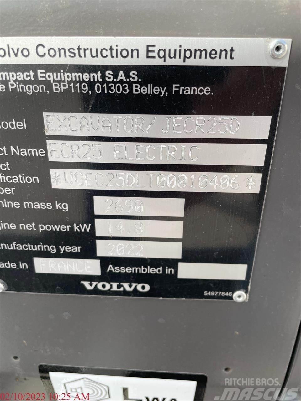 Volvo ECR25D Mini excavadoras < 7t