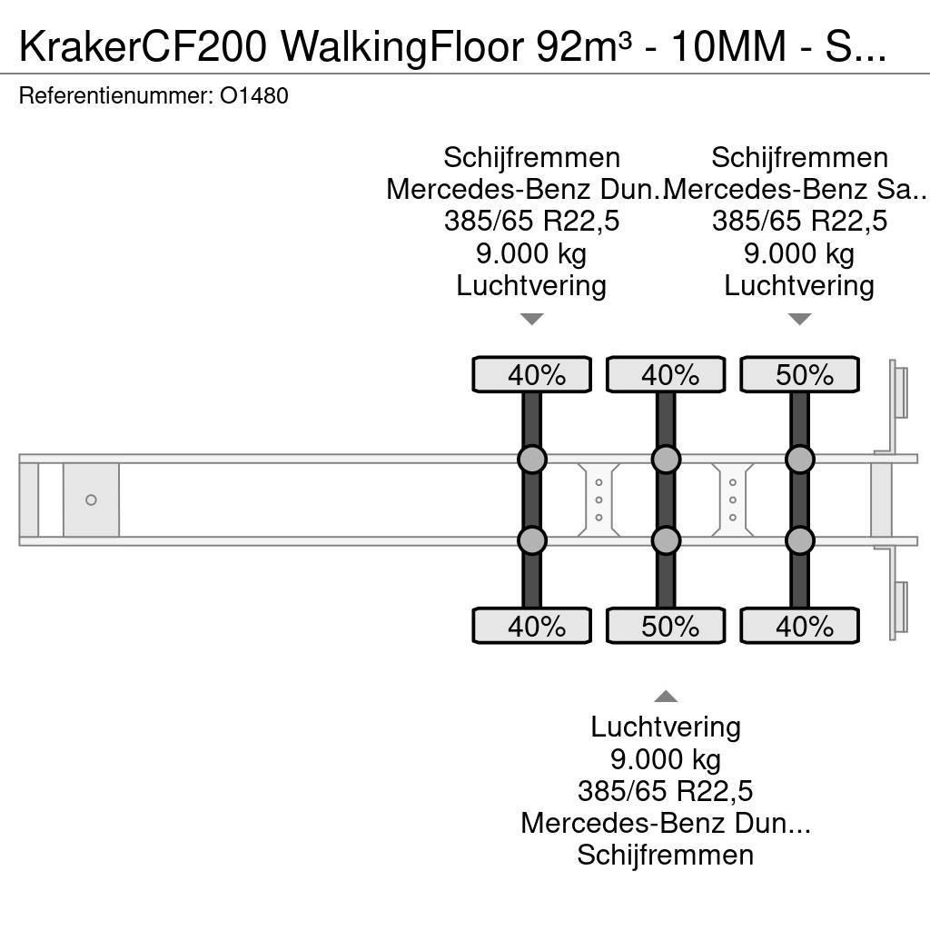 Kraker CF200 WalkingFloor 92m³ - 10MM - Schijfremmen - Ge Cajas de piso oscilante