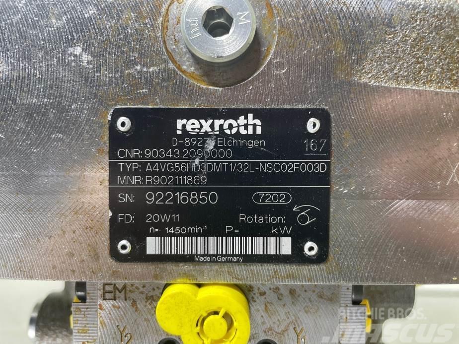 Rexroth A4VG56HD3DMT1/32L-R902111869-Drive pump/Fahrpumpe Hidráulicos