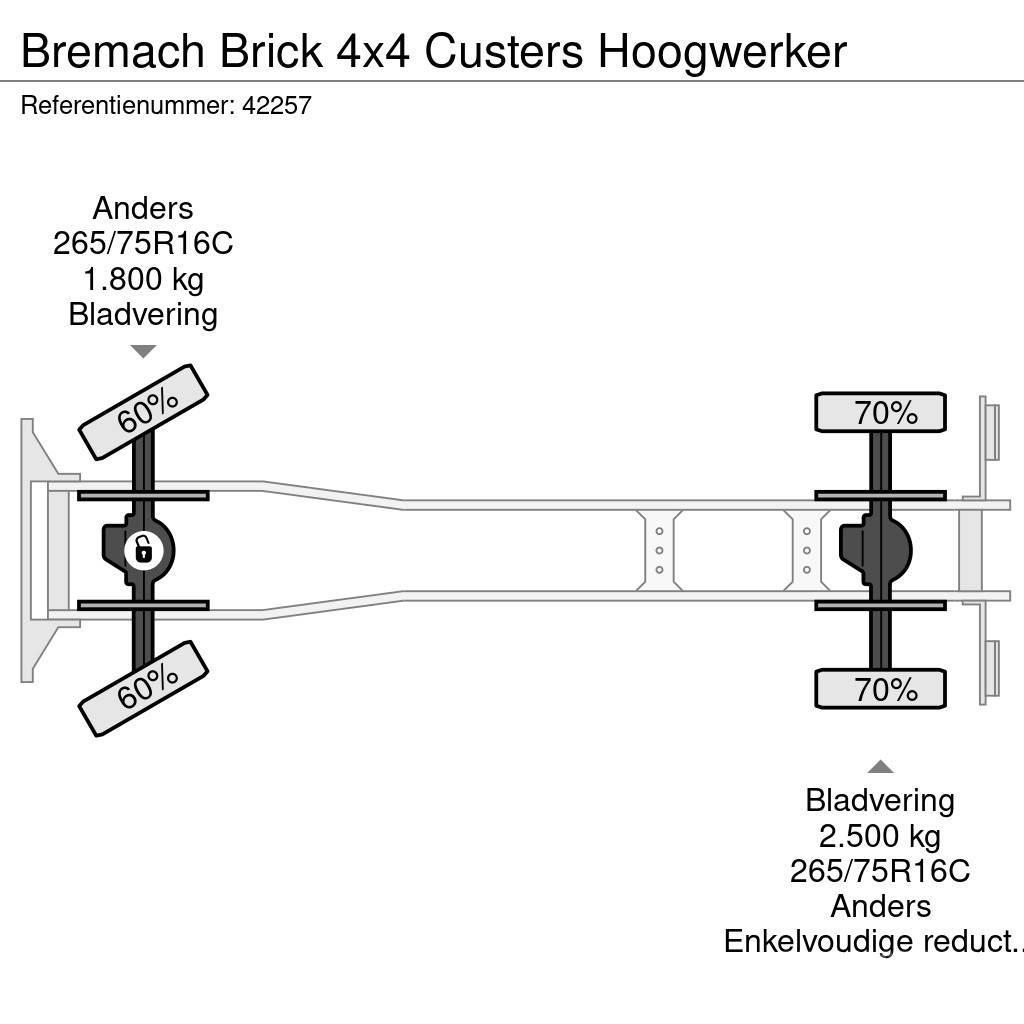  Bremach Brick 4x4 Custers Hoogwerker Plataformas sobre camión
