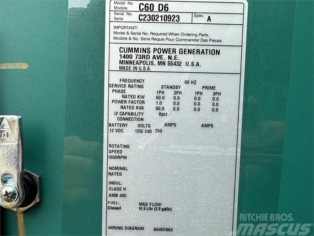 Cummins C60D6C Generadores diesel