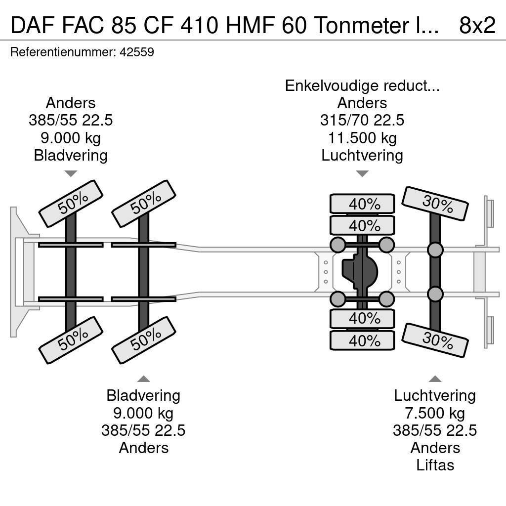 DAF FAC 85 CF 410 HMF 60 Tonmeter laadkraan + Fly-Jib Grúas todo terreno