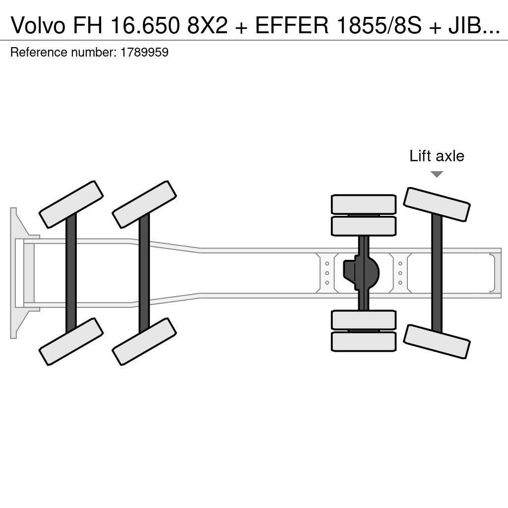 Volvo FH 16.650 8X2 + EFFER 1855/8S + JIB 6S HEAVY DUTY Cabezas tractoras