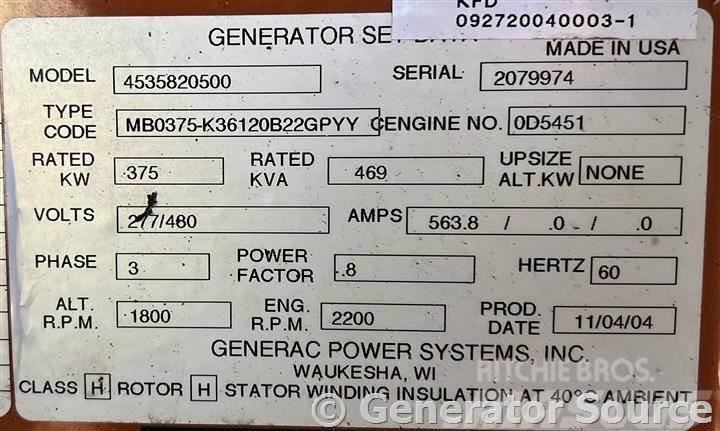 Generac 375 kW - JUST ARRIVED Otros generadores